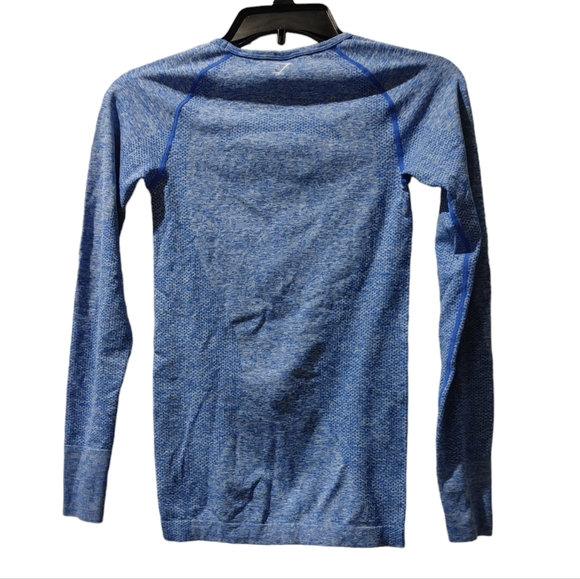 Gymshark Seamless Long Sleeve Top - Blueberry Marl Size S - Picture 6 of 7